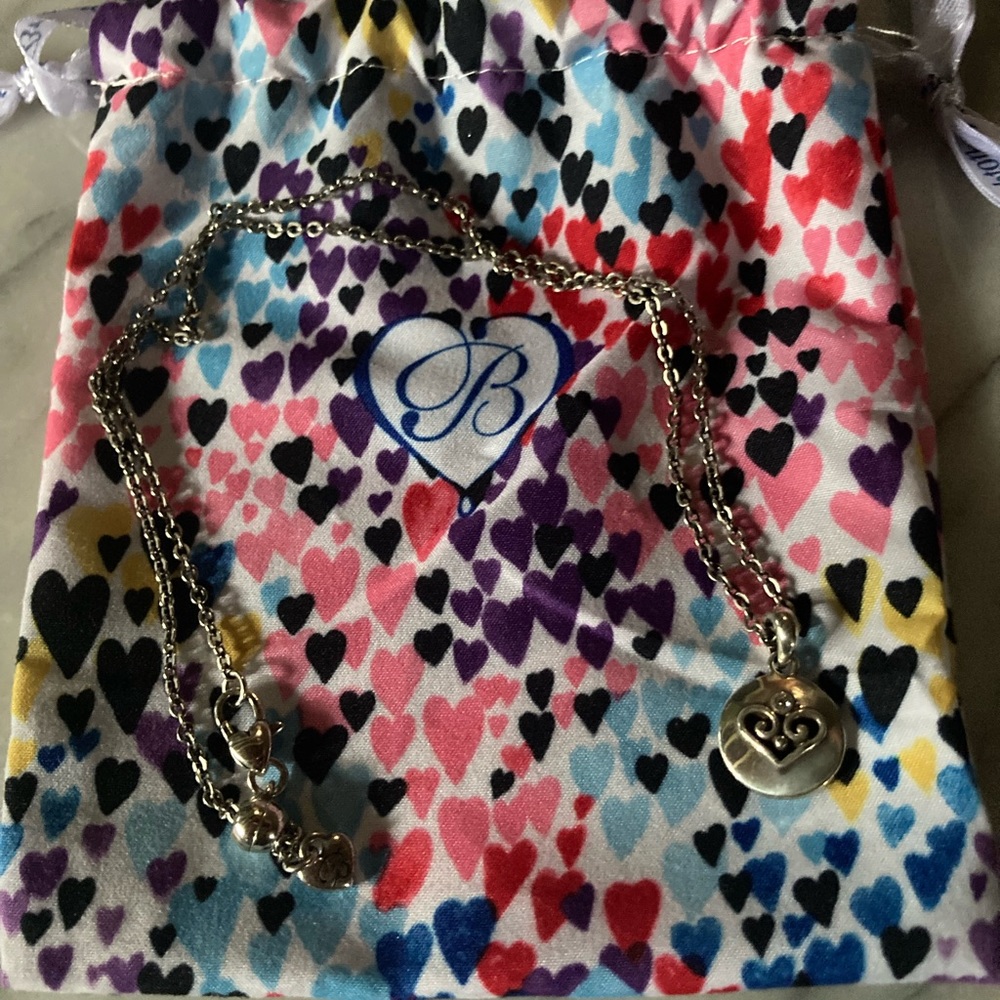 🌺Brighton Silver 18” heart necklace
